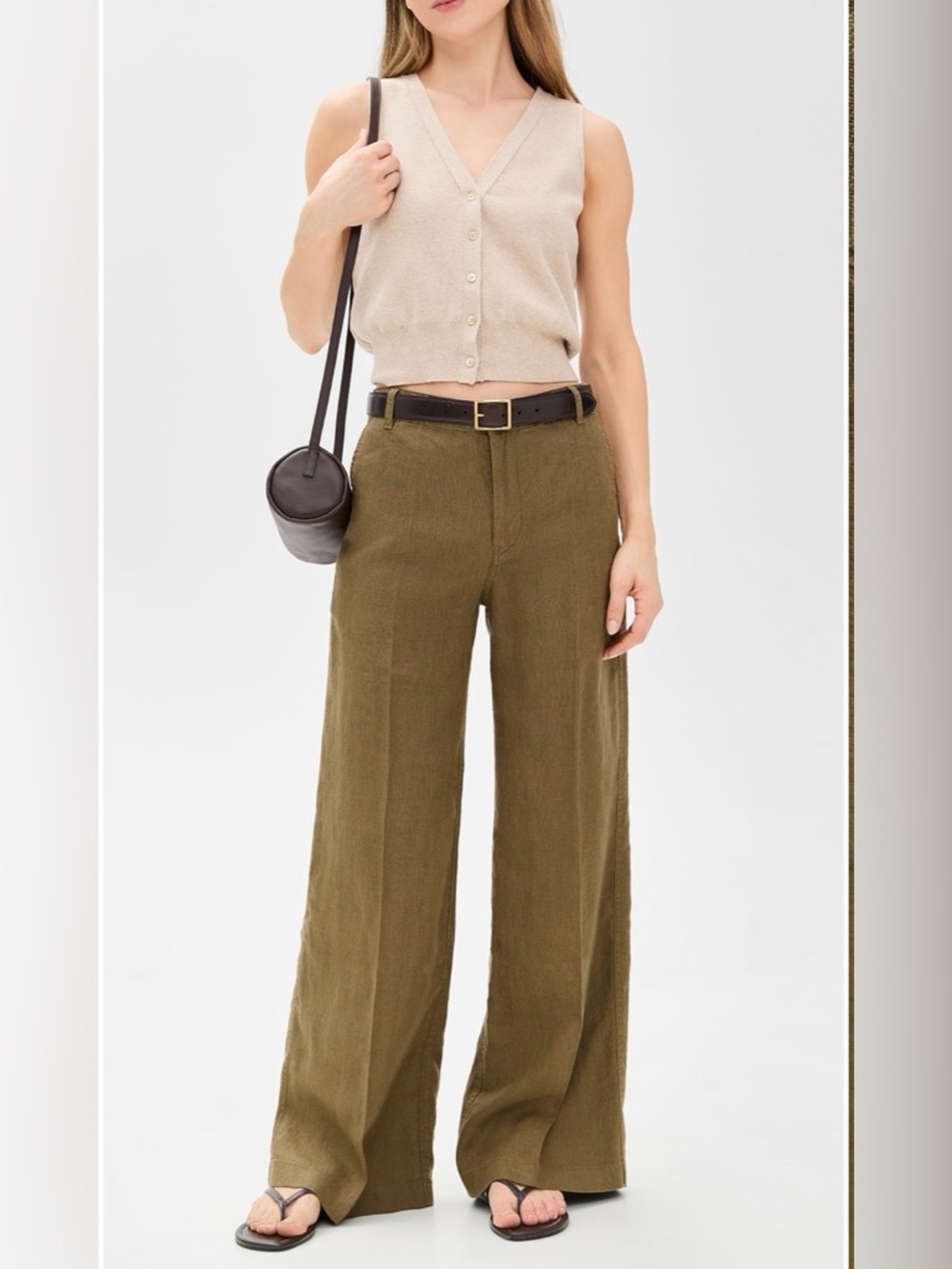 Madewell The Zoe Relaxed Wide-Leg 100% Linen Blend